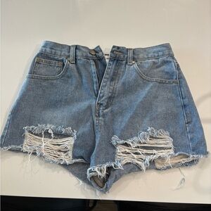 Denim Distressed Women's Shorts